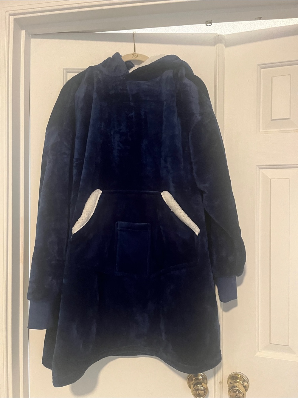 Snuggie wearable robe with hood